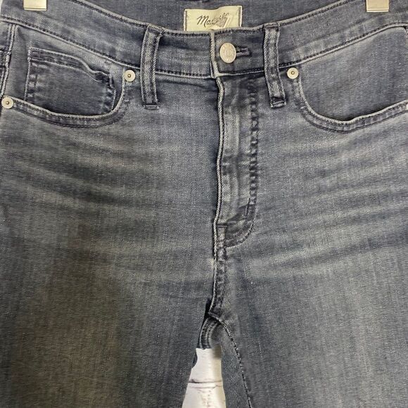 Madewell 9" Mid-Rise Skinny Jeans Stretchy Gray 27 - Picture 10 of 12